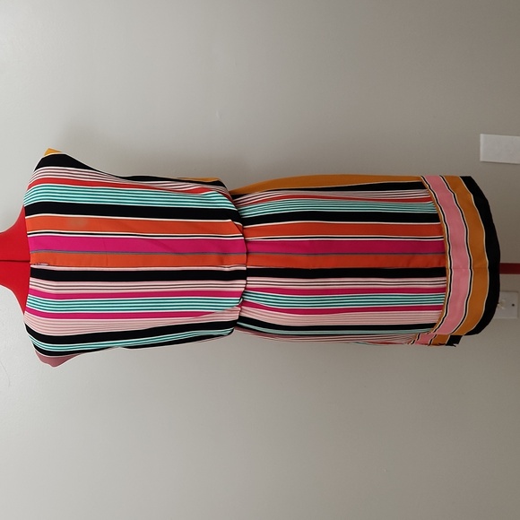 NWOT Adrianna Papell candy striped blouse dress - Picture 6 of 15